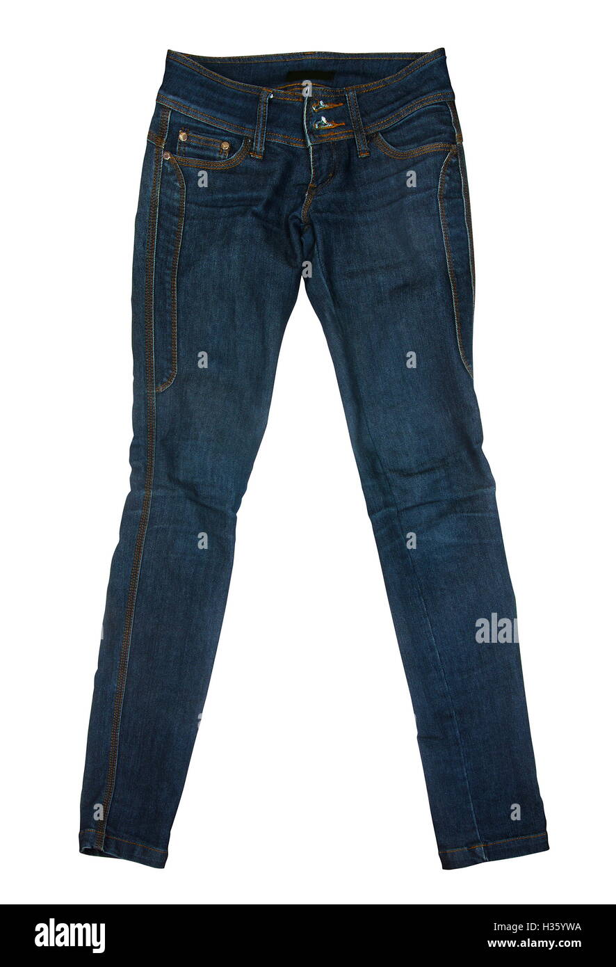 Jeans aislado en el blanco Foto de stock