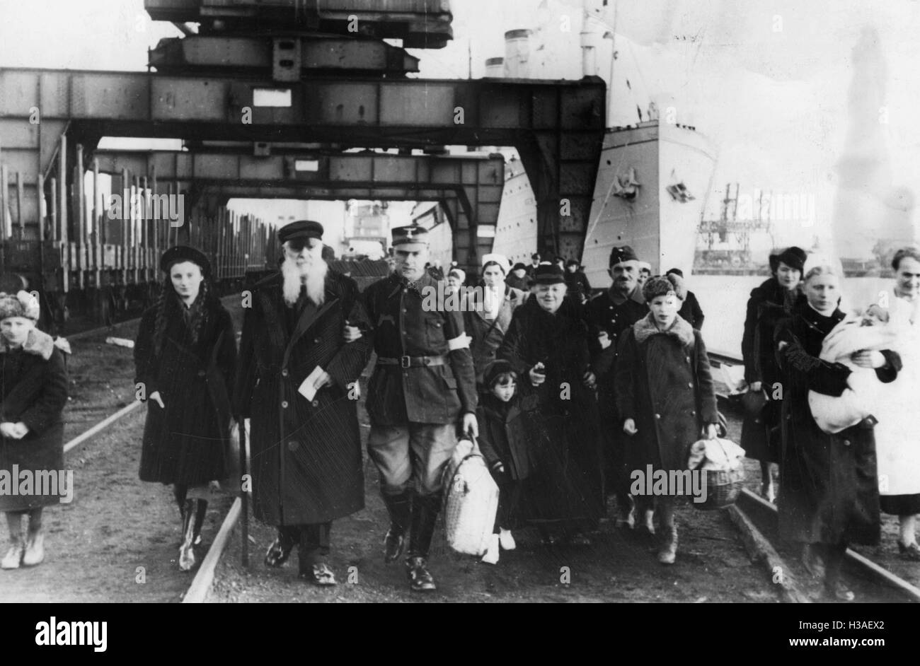 Los alemanes bálticos en Gdansk, 1939 Foto de stock