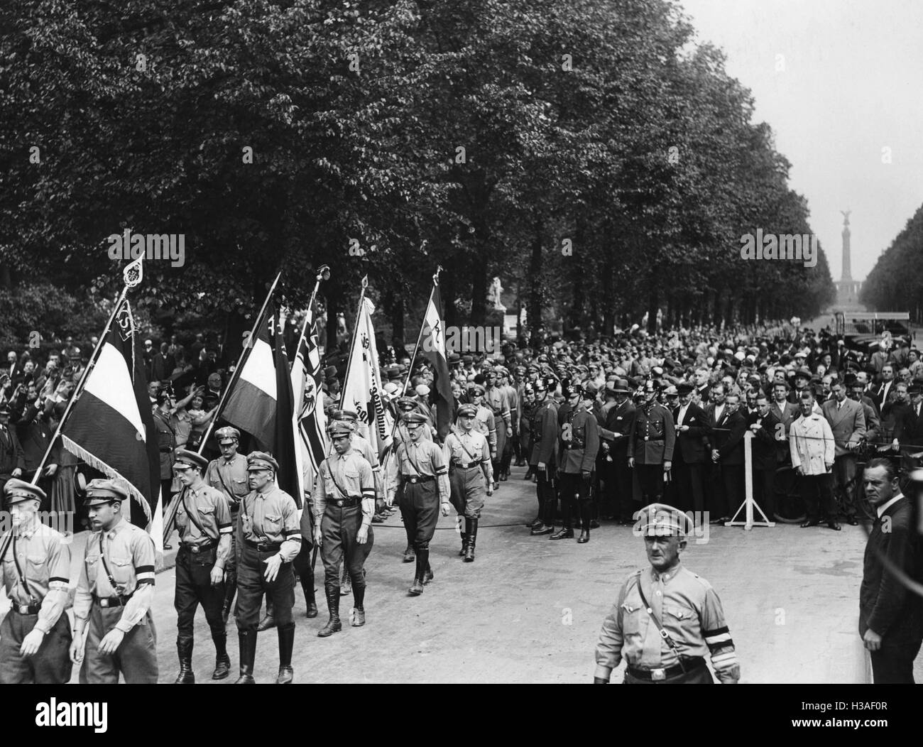 "Desfile de la ''Kampfring junger Deutschnationaler'' en Berlín, 1933" Foto de stock