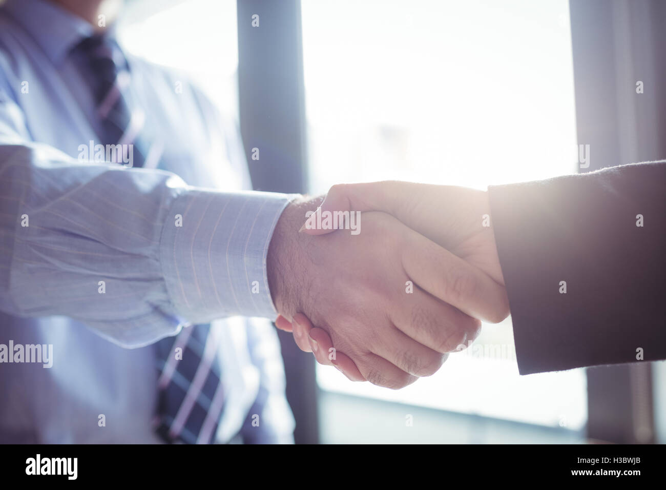 Un apretón de manos con el empresario colega Foto de stock