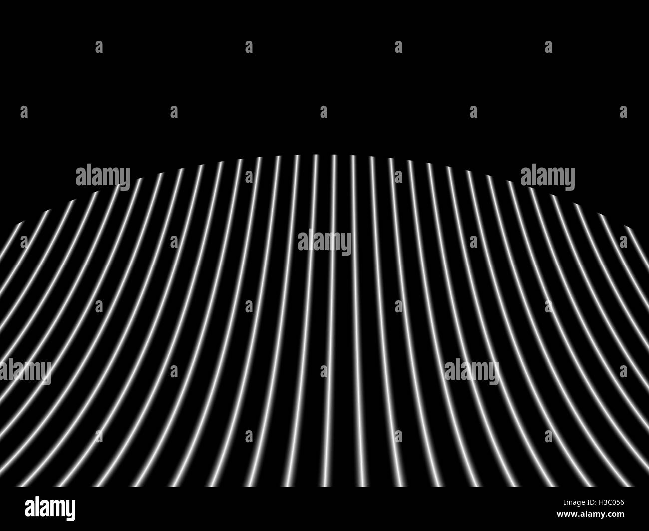 Forma geométrica abstracta, estructura decorativa fondo negro Foto de stock