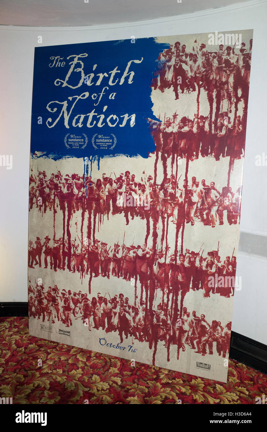 La gran pared tamaño póster de la película "El nacimiento de una nación' un drama histórico relatando una revuelta de esclavos. St Paul MN Minnesota EE.UU. Foto de stock