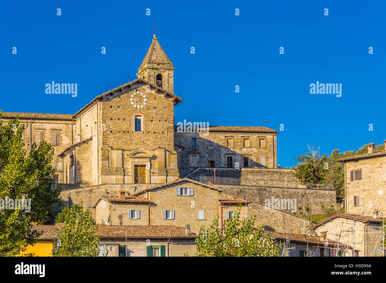 Pueblo medieval en Emilia Romagna en Italia Foto de stock