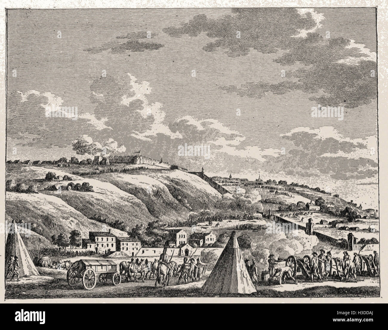 Asedio de Lyon , Octubre, 1793 Foto de stock