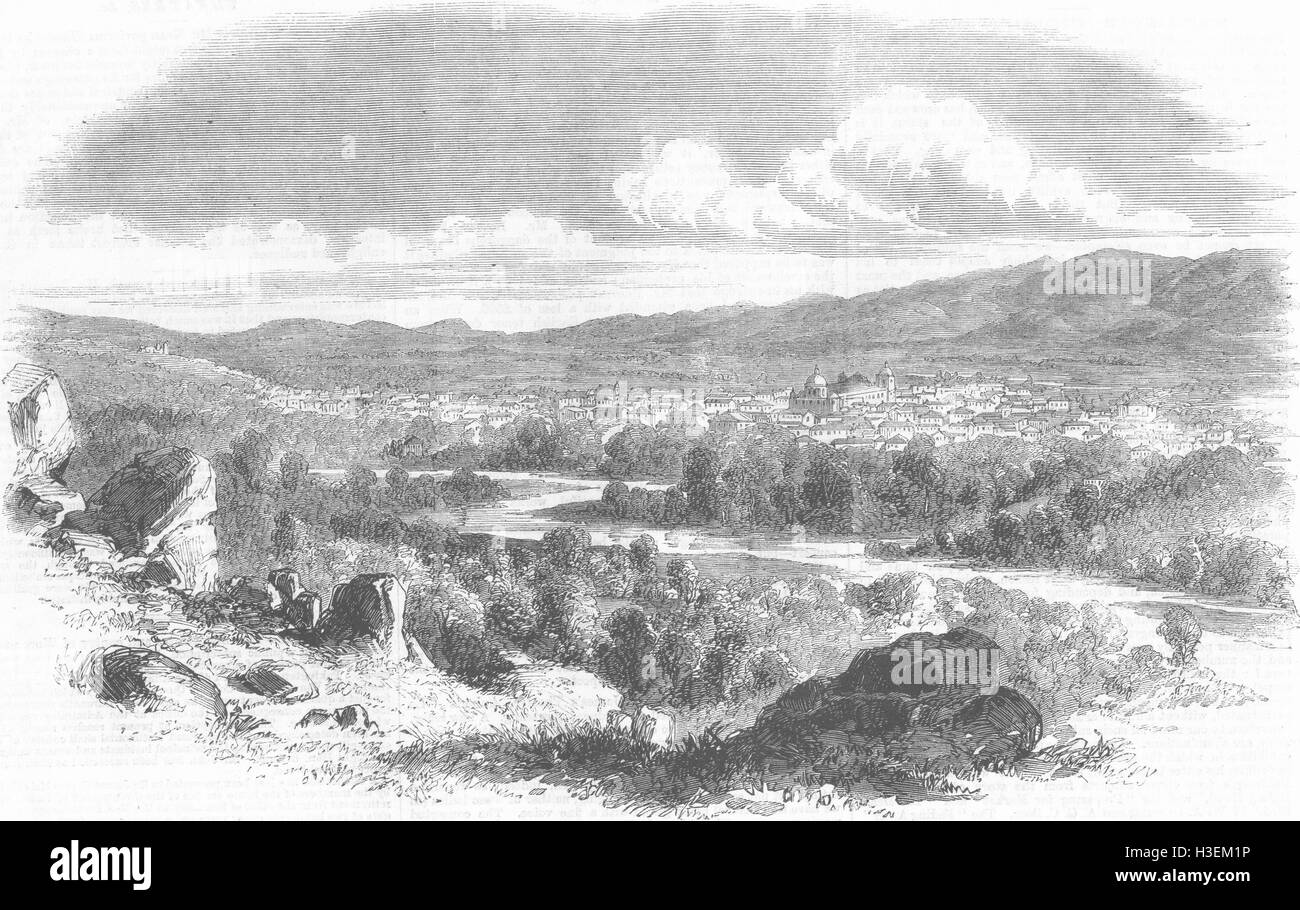 HONDURAS Comayagua, capital de Honduras 1859. Illustrated London News Foto de stock