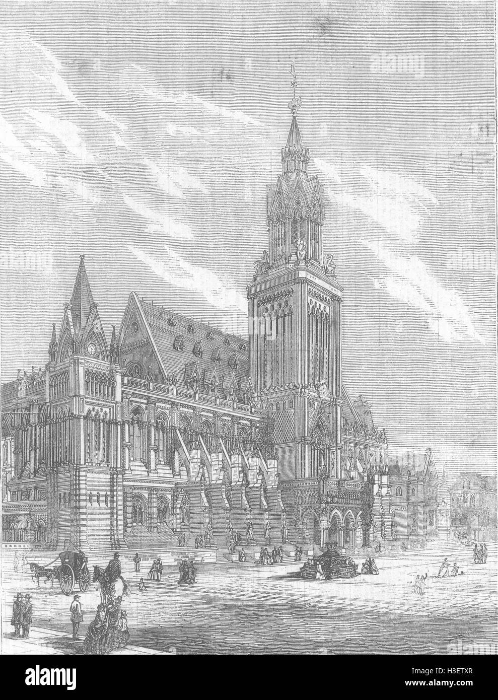 LONDON Royal Academy diseño Architecture Prize 1862. Illustrated London News Foto de stock