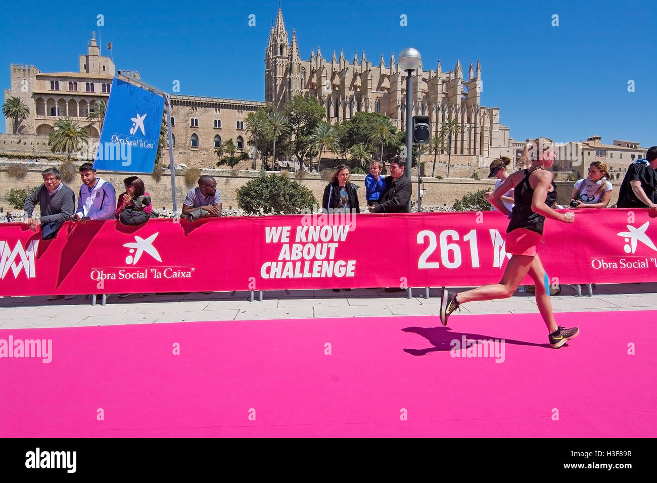 Imágenes de la maratón femenino en Palma de Mallorca en abril de 2016. Foto de stock
