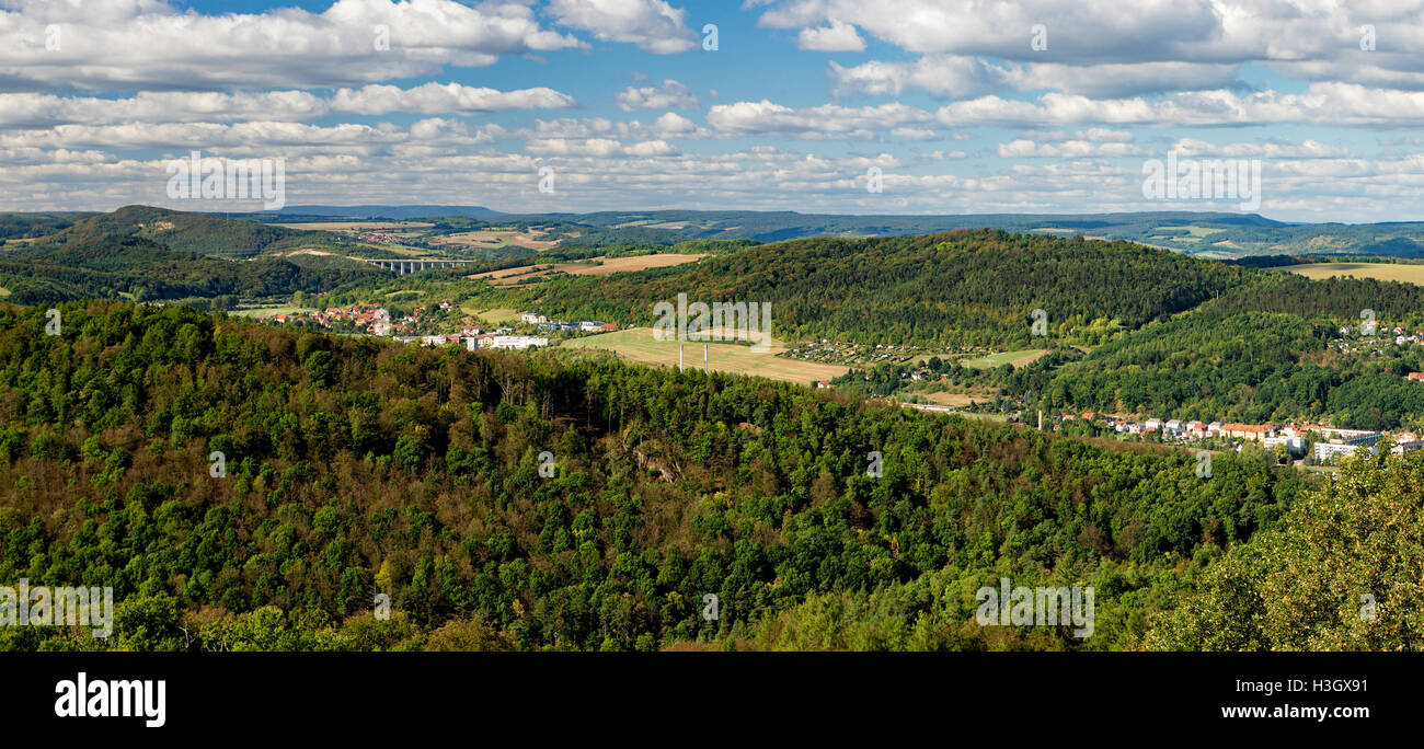 - Stedtfeld Turingia, Alemania - Vista desde el castillo de Wartburg Foto de stock