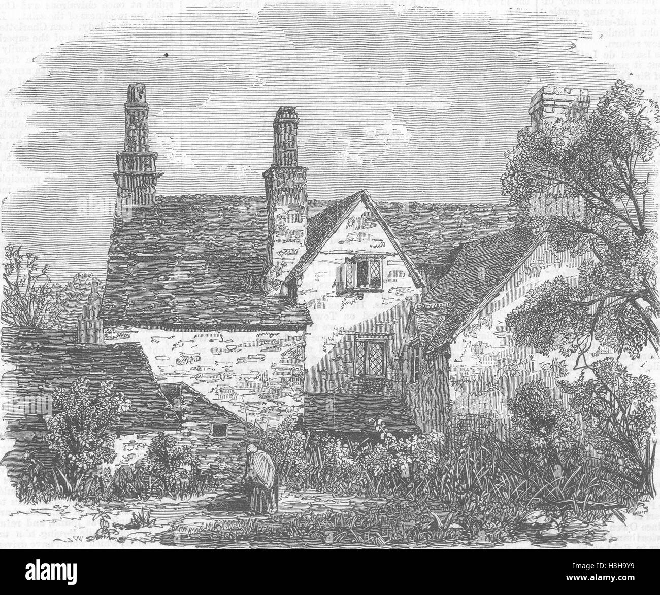 DEVON House, Sir Joshua Reynolds nació, Plympton 1869. Illustrated