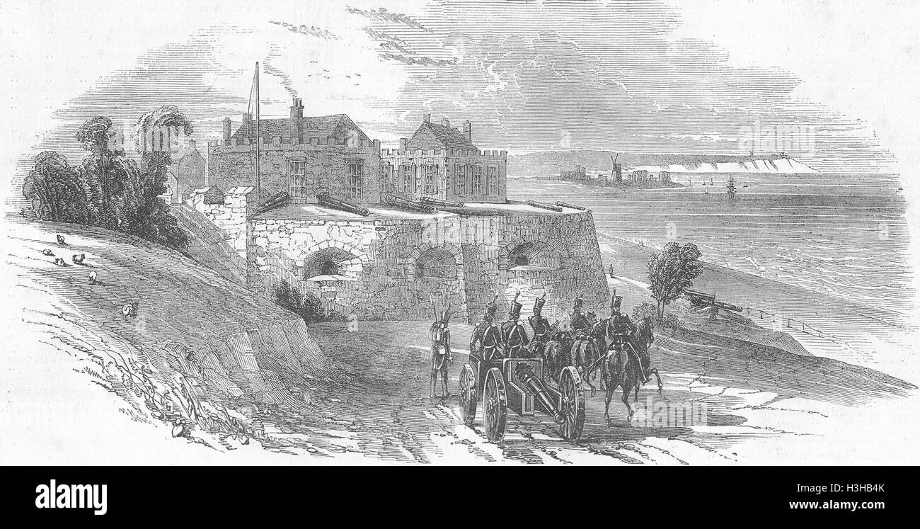 KENT Walmer Castle, Kent 1852. Illustrated London News Foto de stock