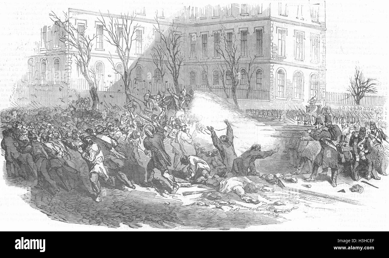 Francia Sacrificio, Ministro de Relaciones Exteriores del hotel 1848. Illustrated London News Foto de stock