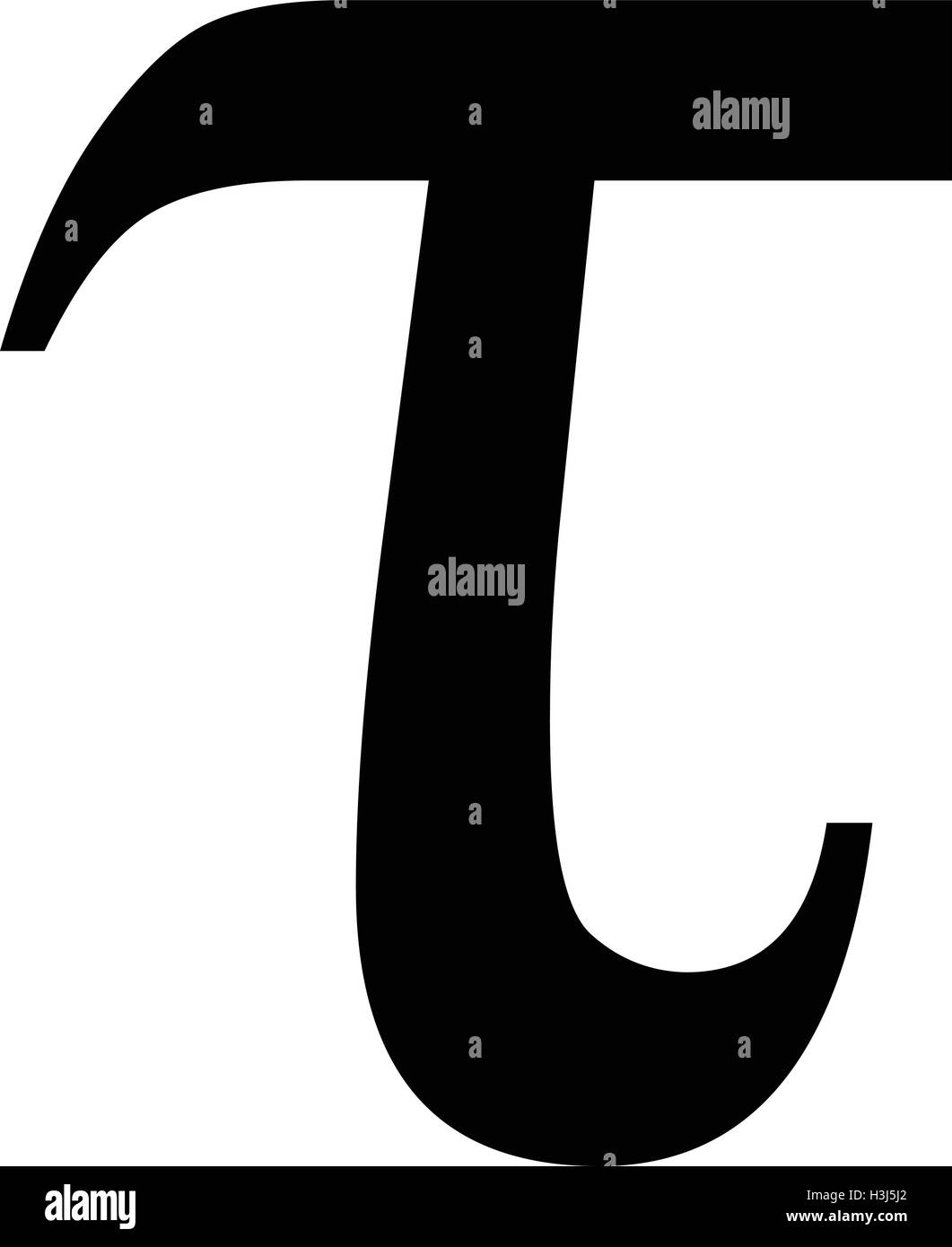 Letra griega tau, tau símbolo ilustración vectorial Imagen Vector de stock Alamy