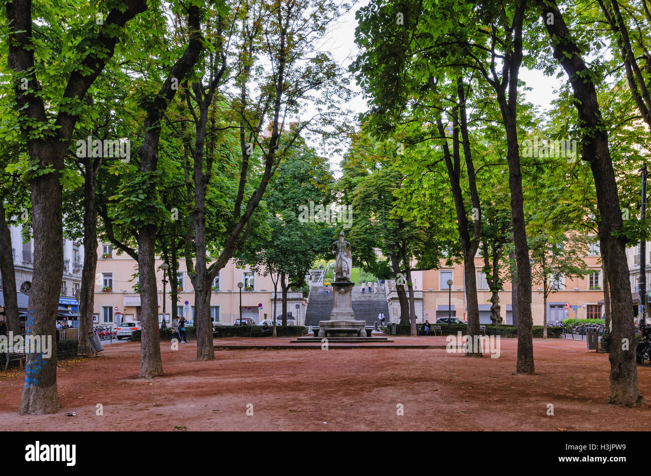 Lyon (Francia) Lugar Sathonay Foto de stock