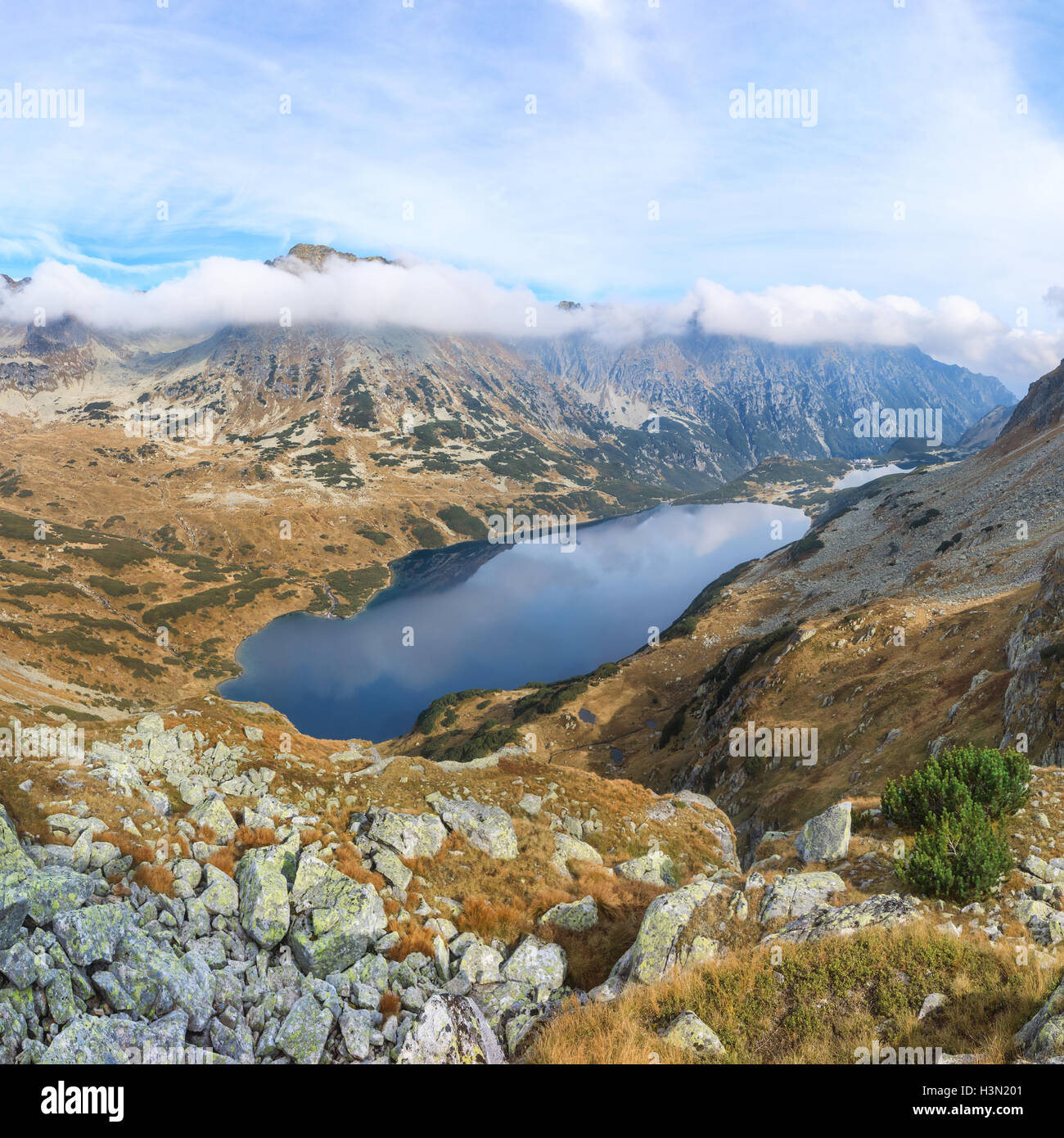 Otoño paisaje de montañas Tatras Foto de stock