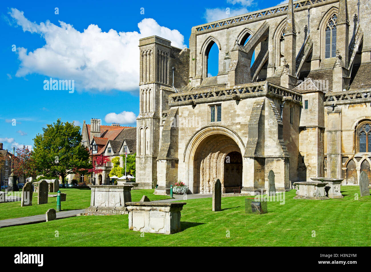 La Abadía de Malmesbury, Malmesbury, Wiltshire, Inglaterra Foto de stock