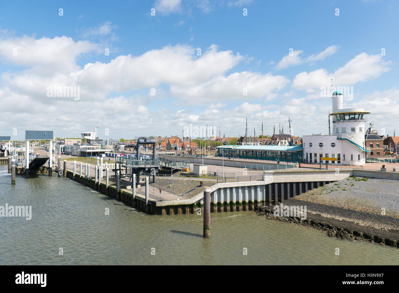 En el puerto de Harlingen holandés Foto de stock