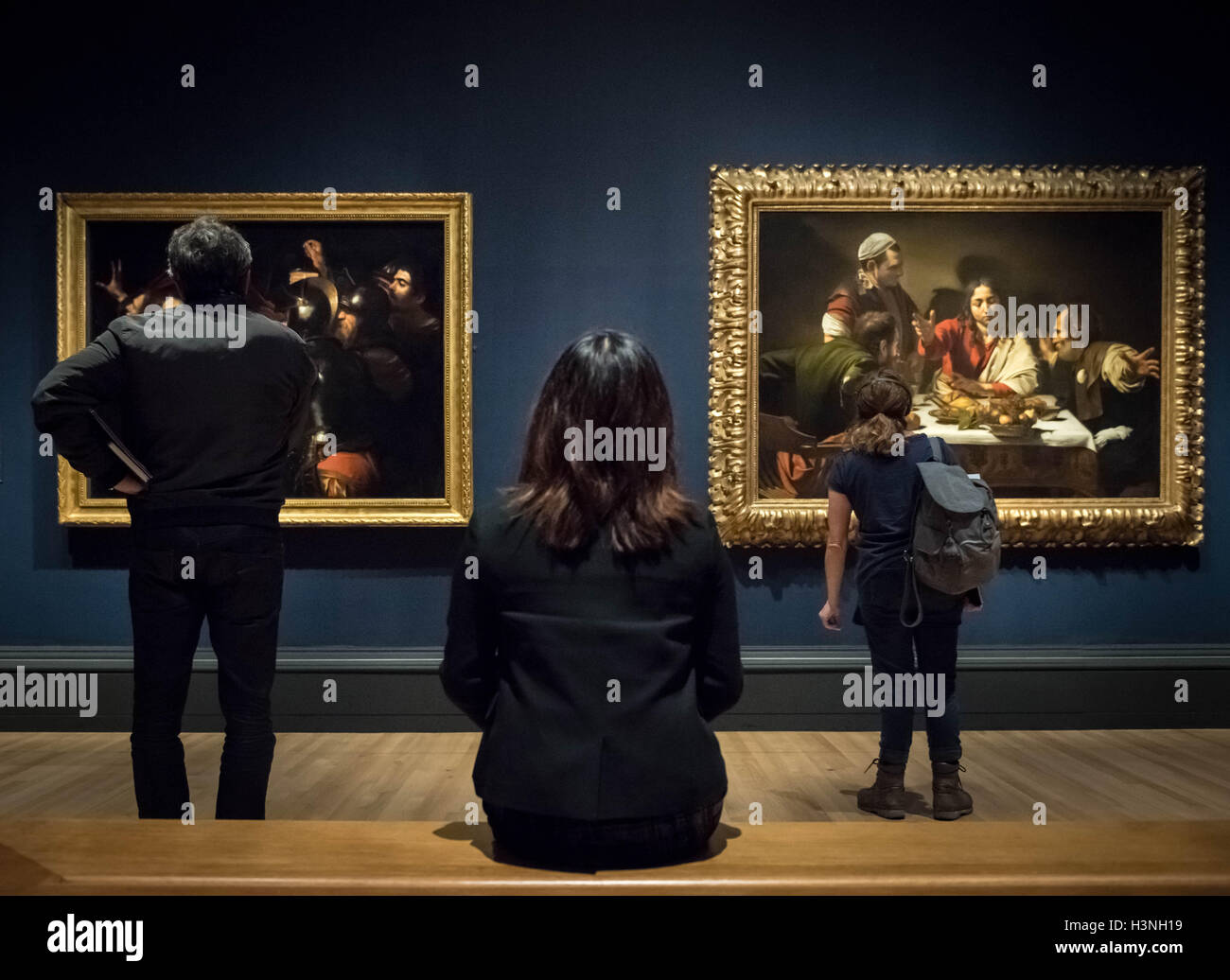 Londres, Reino Unido. El 11 de octubre, 2016. "Más allá de Caravaggio' se abre la exposición en la Galería Nacional de Crédito: Guy Corbishley/Alamy Live News Foto de stock