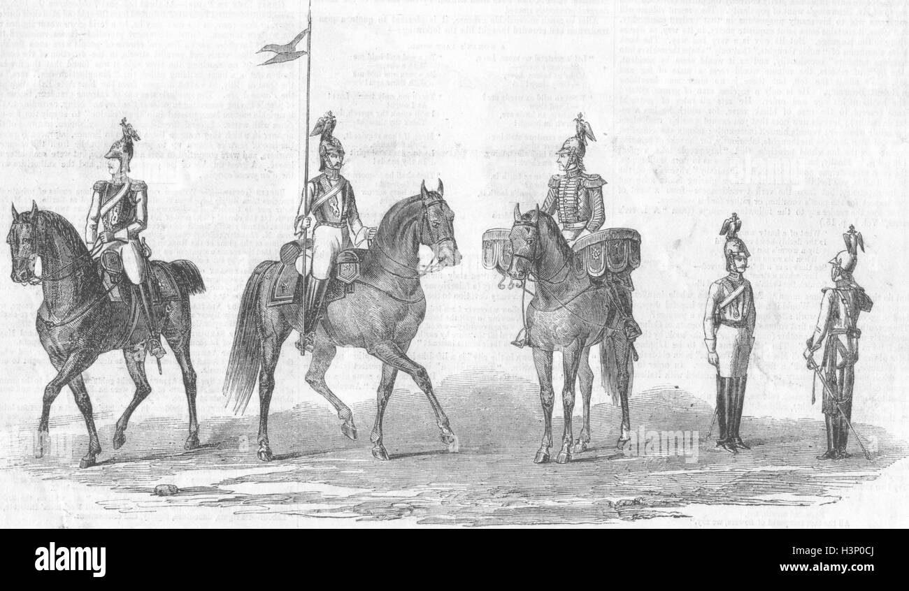 Rusia Chevalier salvavidas-regimiento de la Emperatriz 1855. Veces ilustrado Foto de stock