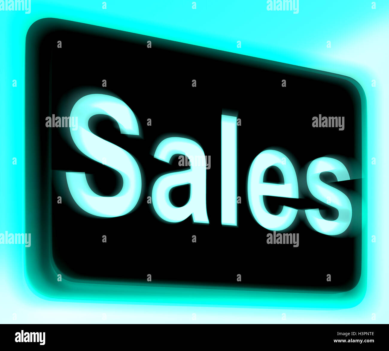 Signo de ventas muestra promociones y ofertas Foto de stock