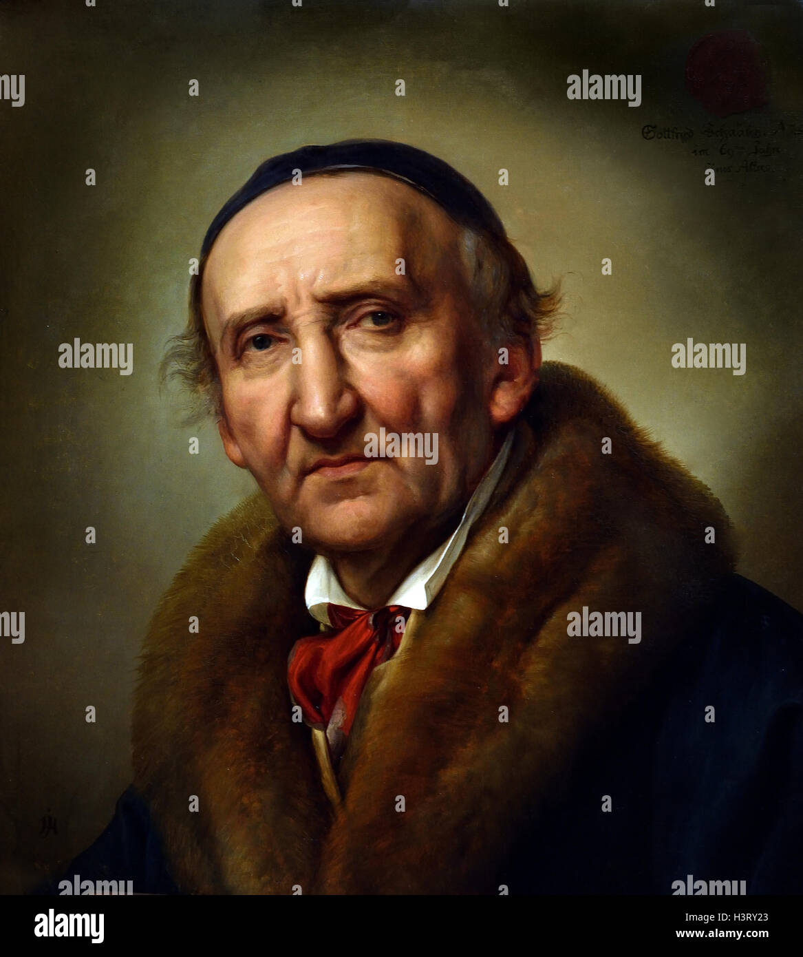 Retrato de Johann Gottfried Schadow 1832 Julius Hubner 1806-1882 alemán Alemania Foto de stock