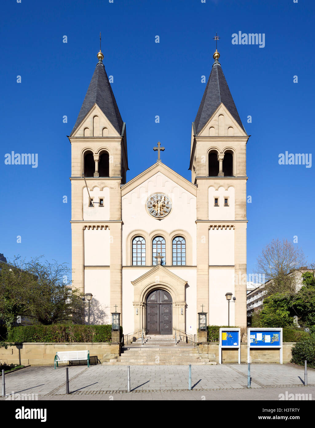 Iglesia Evangélica Luterana del Redentor, del Distrito de Bad Kissingen,  Baja Franconia, Baviera, Alemania Fotografía de stock - Alamy