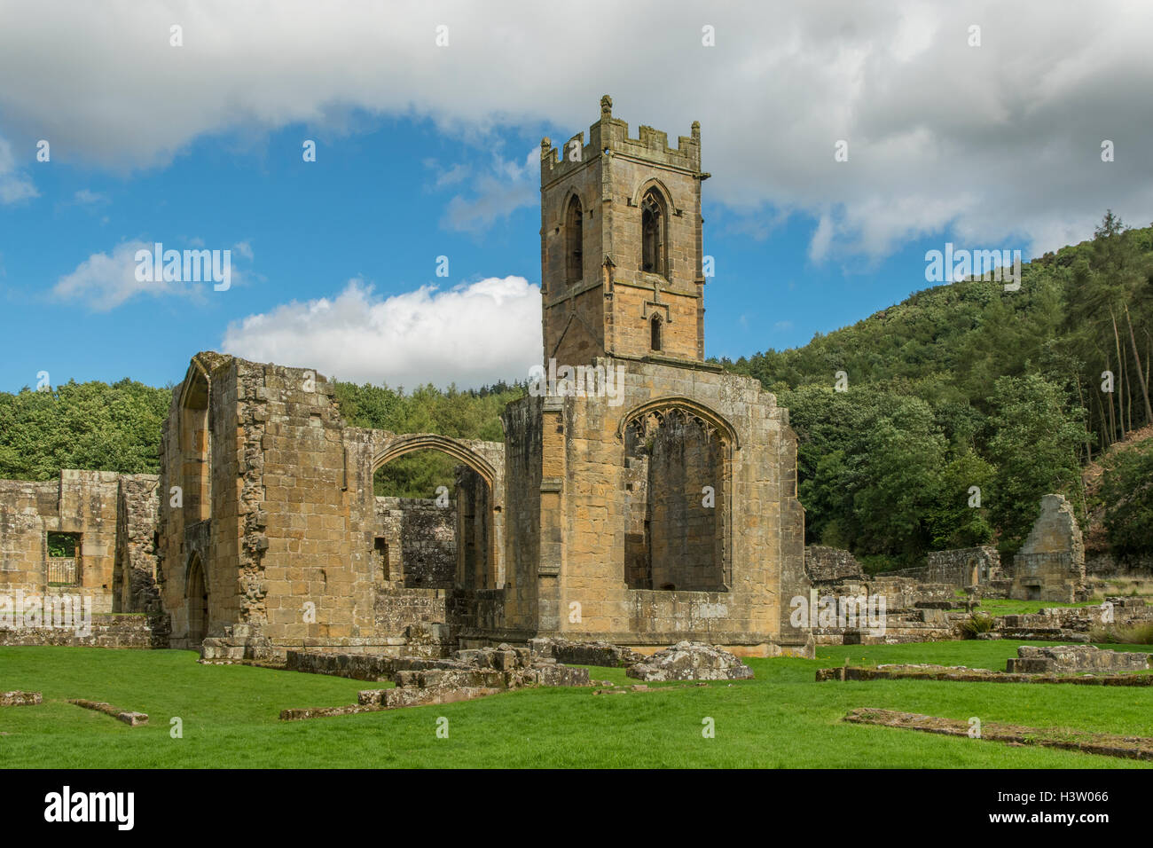 Presbiterio, Mount Grace Priory, Staddle Bridge, Yorkshire, Inglaterra Foto de stock