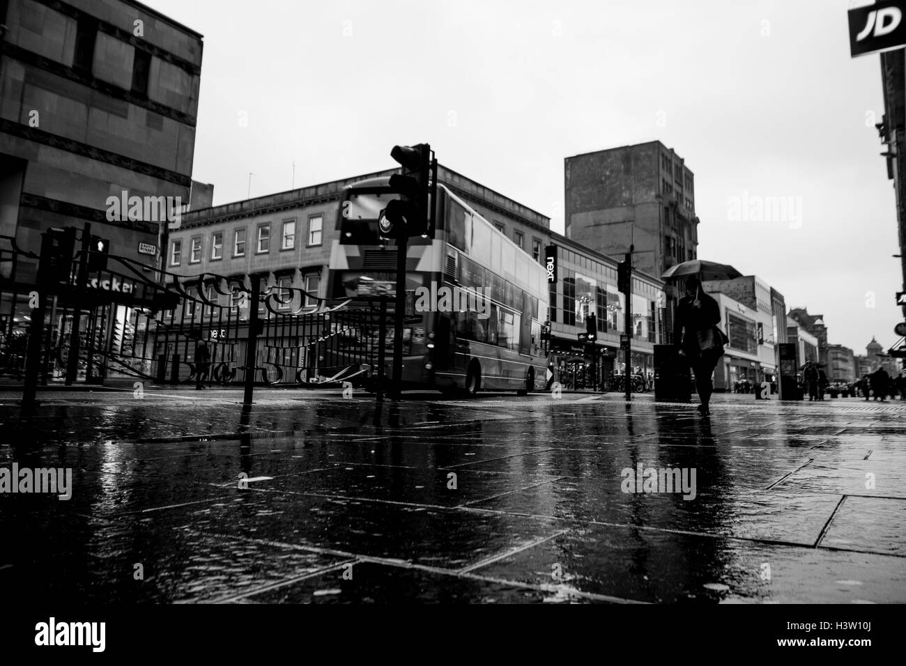 La fotografía de la calle, documentales, rush hour, ciudad, tráfico, Glasgow, Escocia, Foto de stock