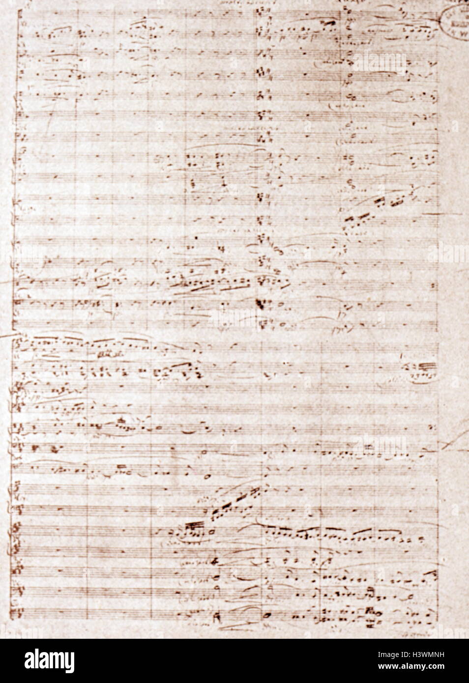 Partituras para la ópera Tristan und Isolde de Richard Wagner (1813-1883), un compositor alemán, director de teatro, polemista y conductor. Fecha del siglo XIX Foto de stock