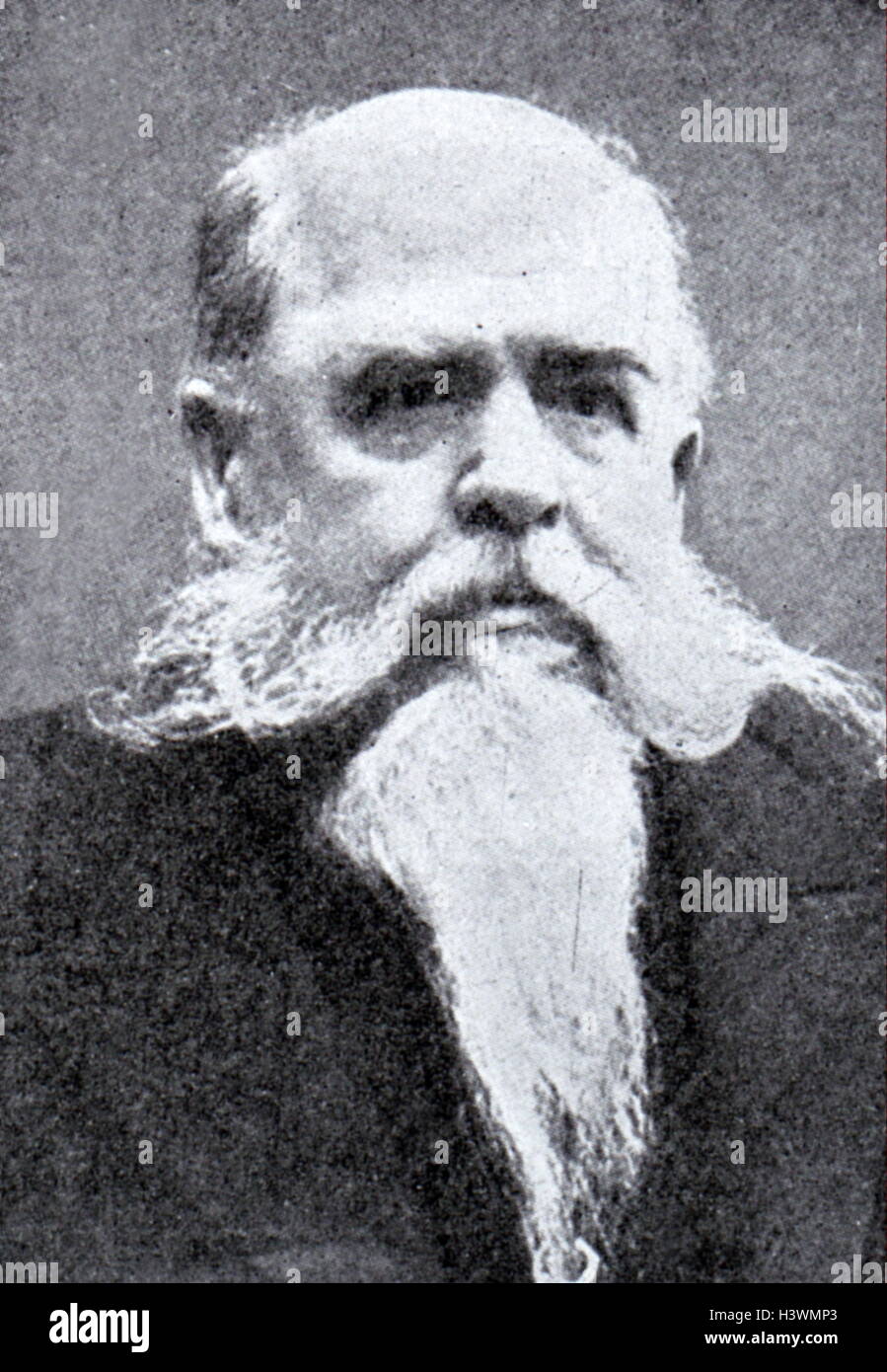 Retrato de Manuel Fernández Caballero (1835-1906), un compositor español. Fecha del siglo XIX Foto de stock