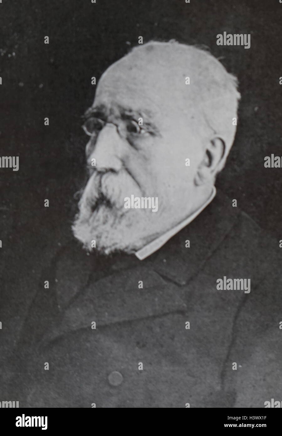 Fotografía de Francesc Pi i Margall (1824-1901) un político español, catalán federalista y socialista libertario. Fecha del siglo XIX Foto de stock