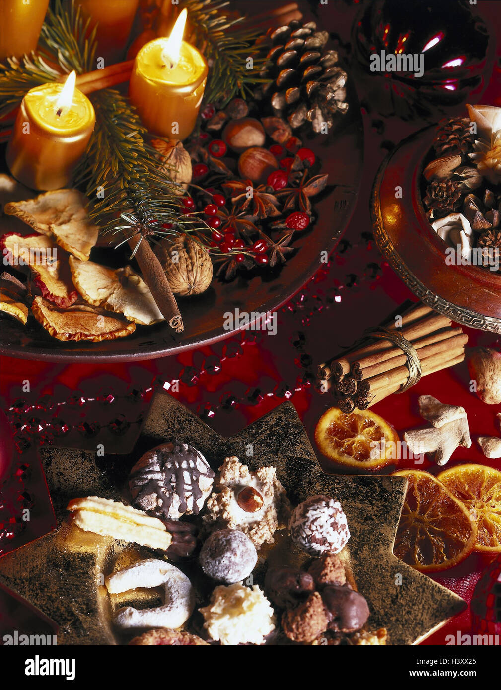 Aún en vida, Navidad, galletas, Advent arreglo floral decoración 