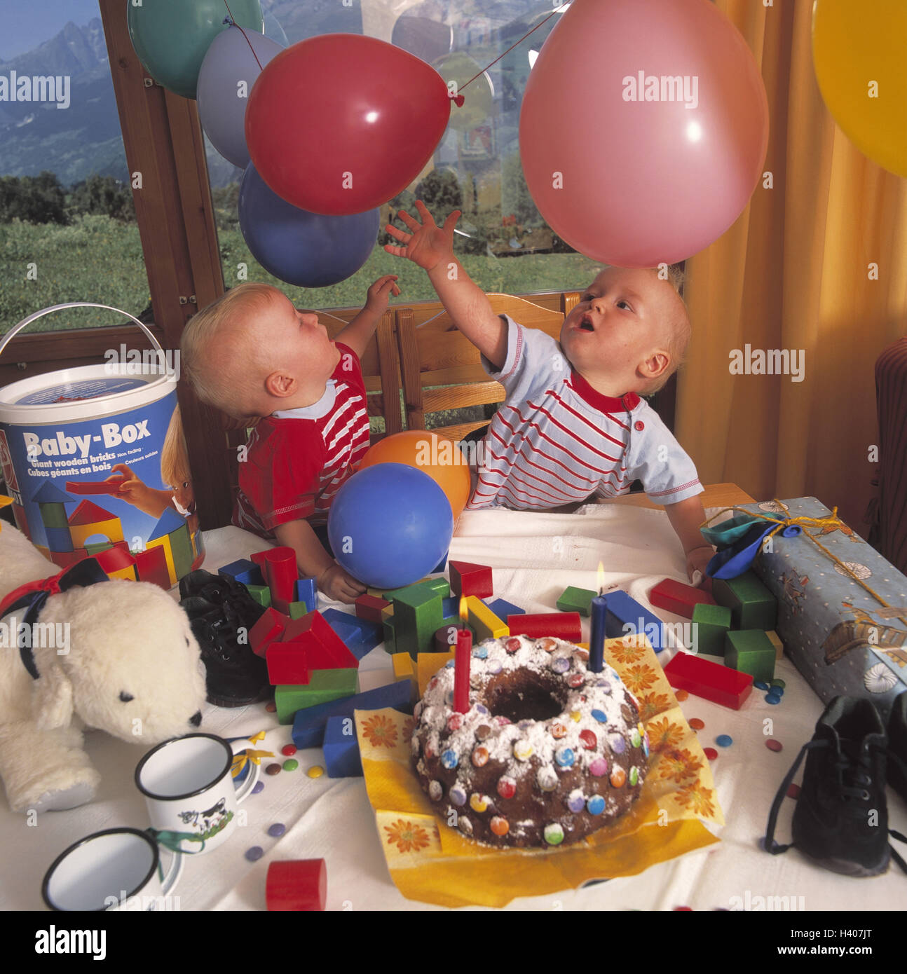 Globo de cumpleaños azul para cumpleaños, decoración de cumpleaños para  niño de 1 año, globo de papel de aluminio de feliz cumpleaños, decoración 1
