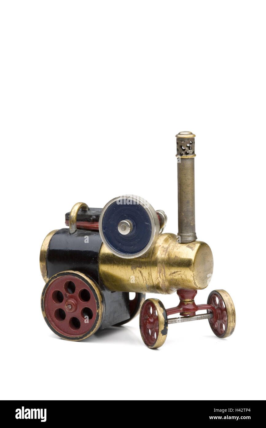 Juguetes de hojalata, motor a vapor, pequeño, copie el espacio de stock - Alamy