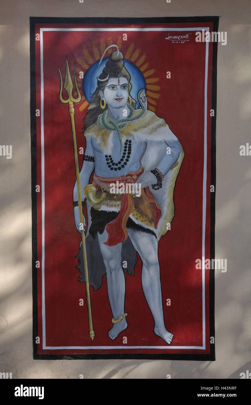 La Pintura De La Pared Guerrero Indio Fotografia De Stock Alamy