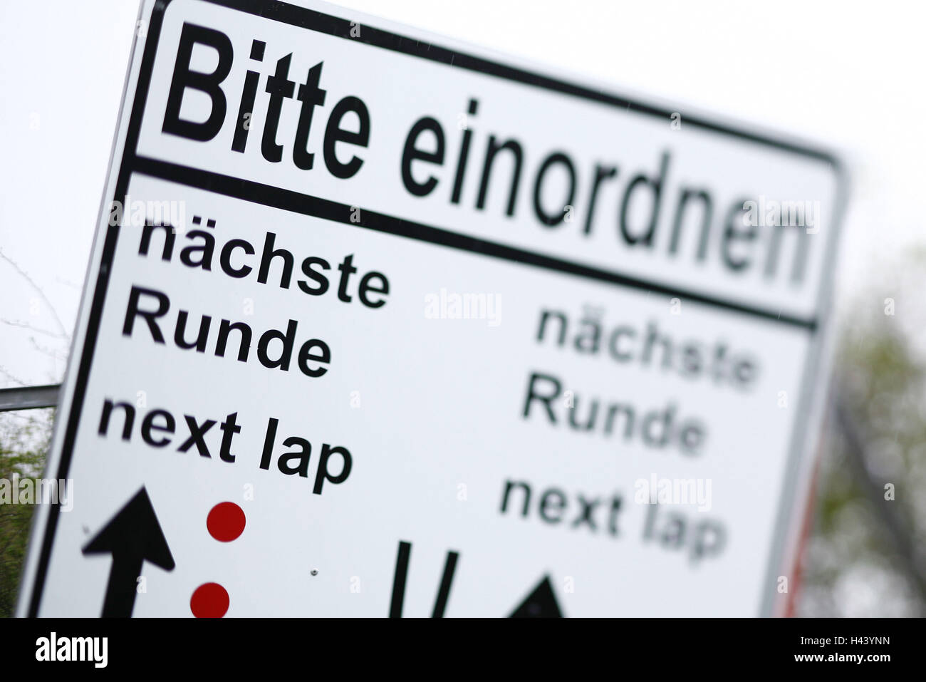 Nürburgring, Race Track, firmar, detalle, desenfoque Foto de stock