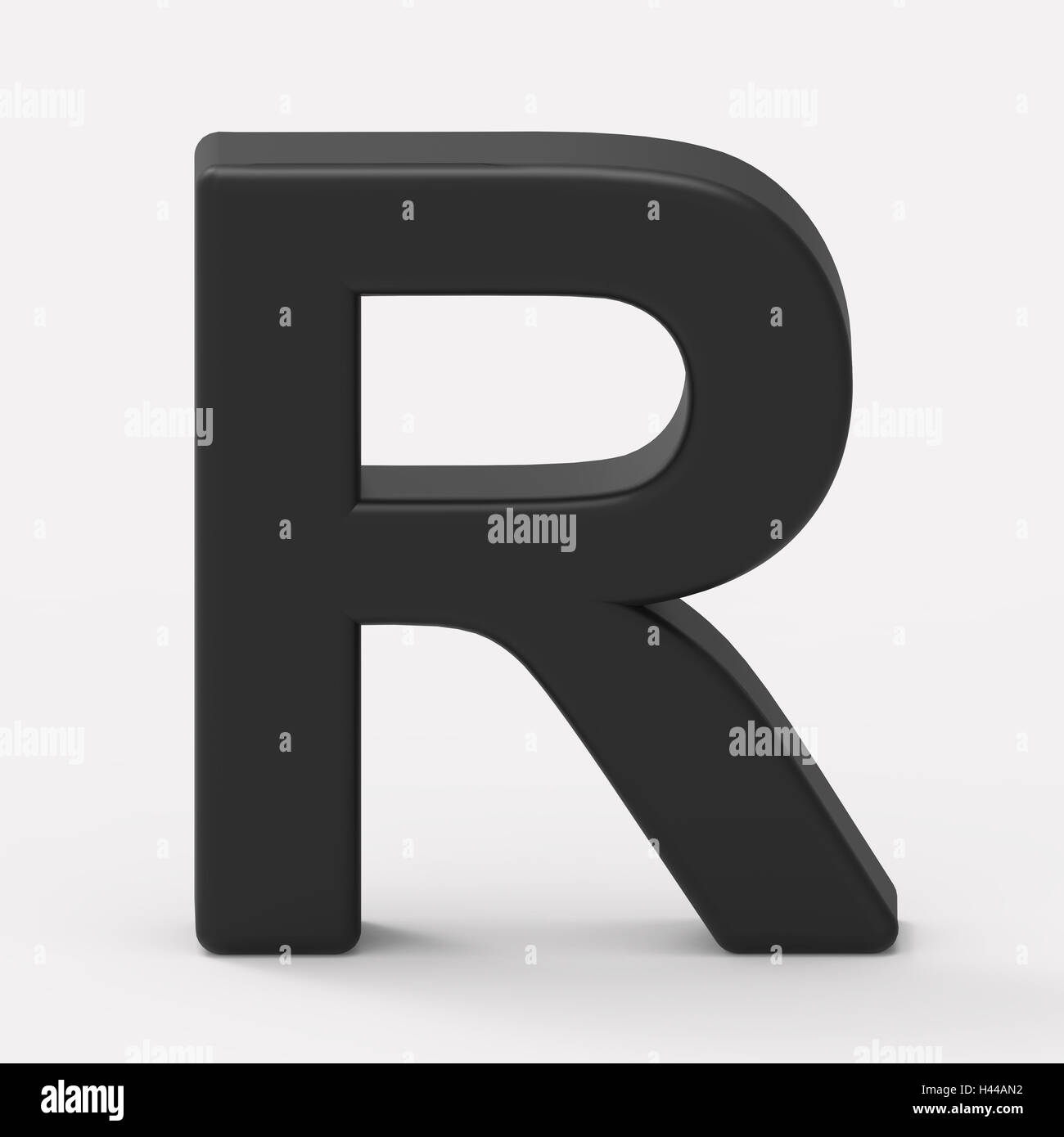 Letra R Negro 3d 3d Rendering Grafico Aislado Fondo Blanco Fotografia De Stock Alamy