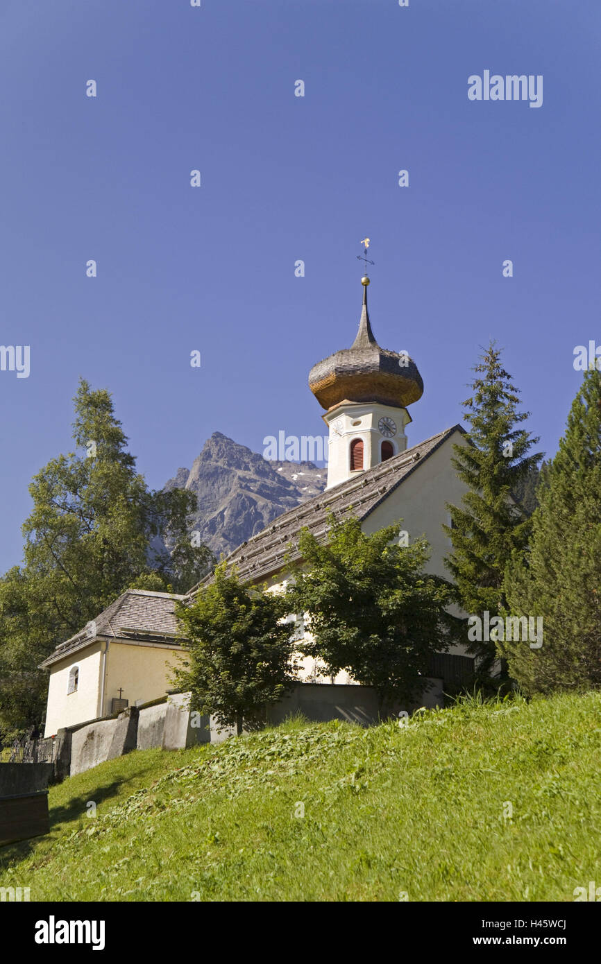 Austria, Montafon, hecho-estridentes, iglesia, Foto de stock