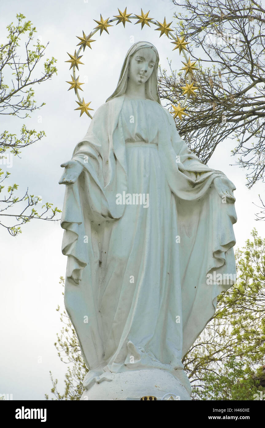 Lituania, Vilna, la ciudad vieja, la iglesia de San Bartolomé, la estatua, madonna figura, Foto de stock