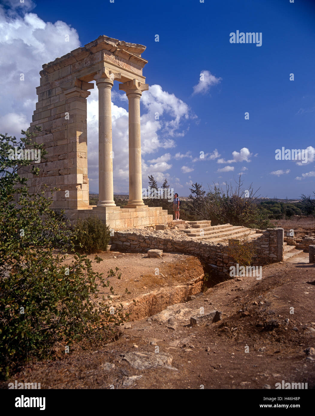 Ruinas del Templo de Apolo Limassol Chipre Foto de stock