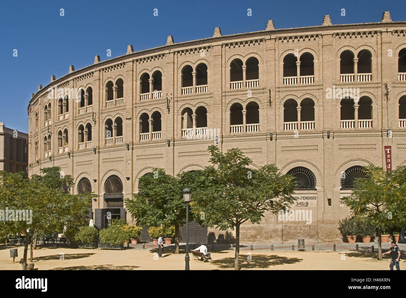 España, Granada, plaza de toros, Vista exterior, Foto de stock