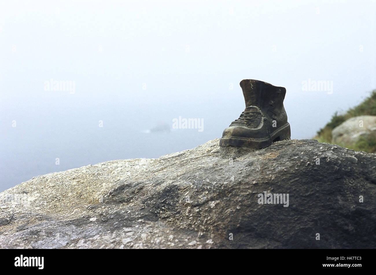 España, Galicia, el cabo Finisterre, escultura, viajando España, Galicia, el cabo Finisterre, escultura, viajando