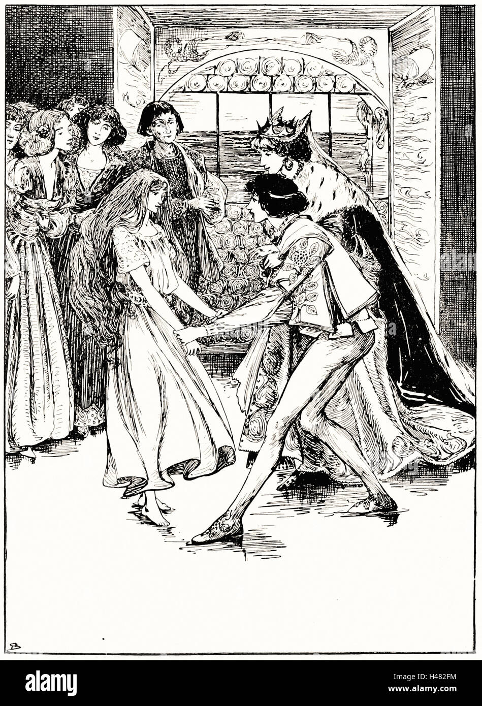 Helen Stratton - página 136 ilustración en los cuentos de hadas de Andersen Foto de stock