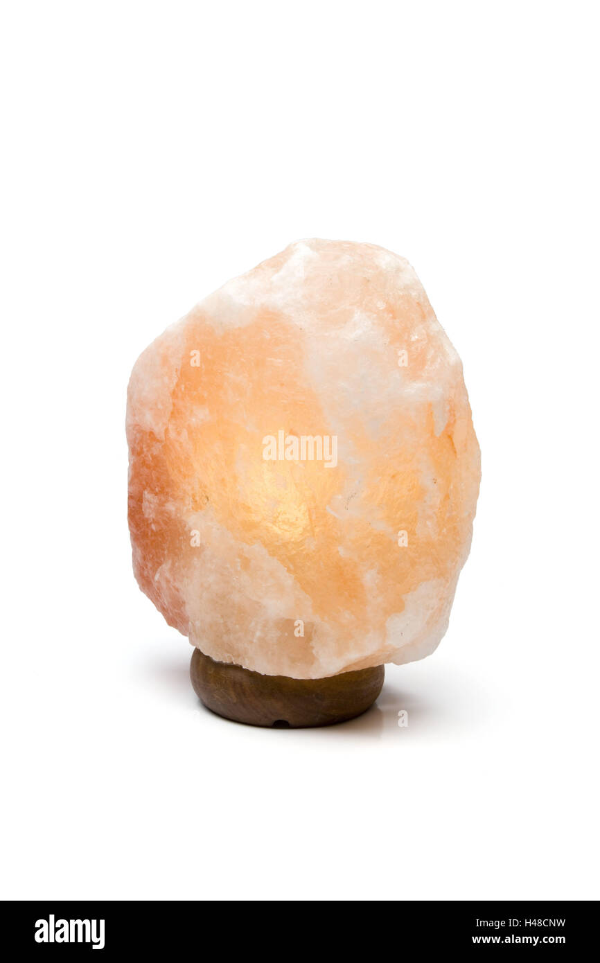 Lámpara de cristal de sal radiante, Foto de stock