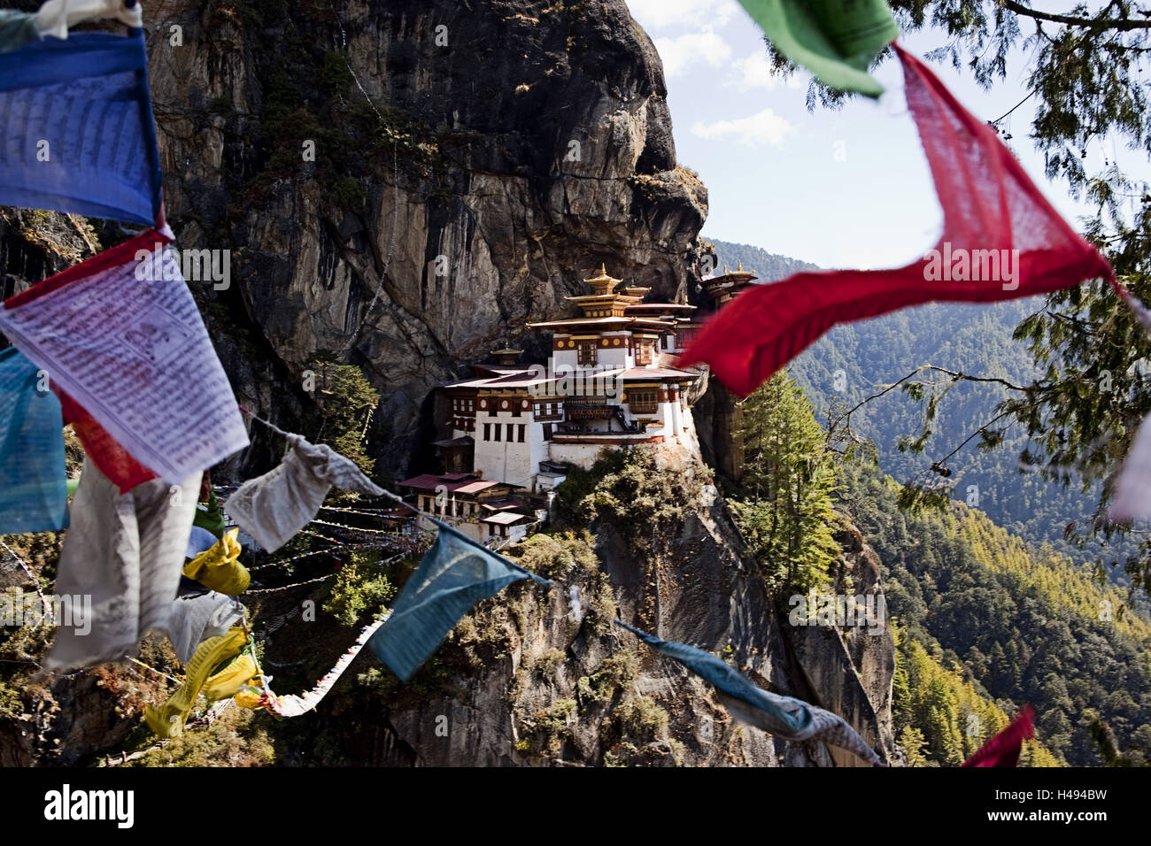 Reino de Bhután, 'Tiger's Nest" en Bhután, Foto de stock
