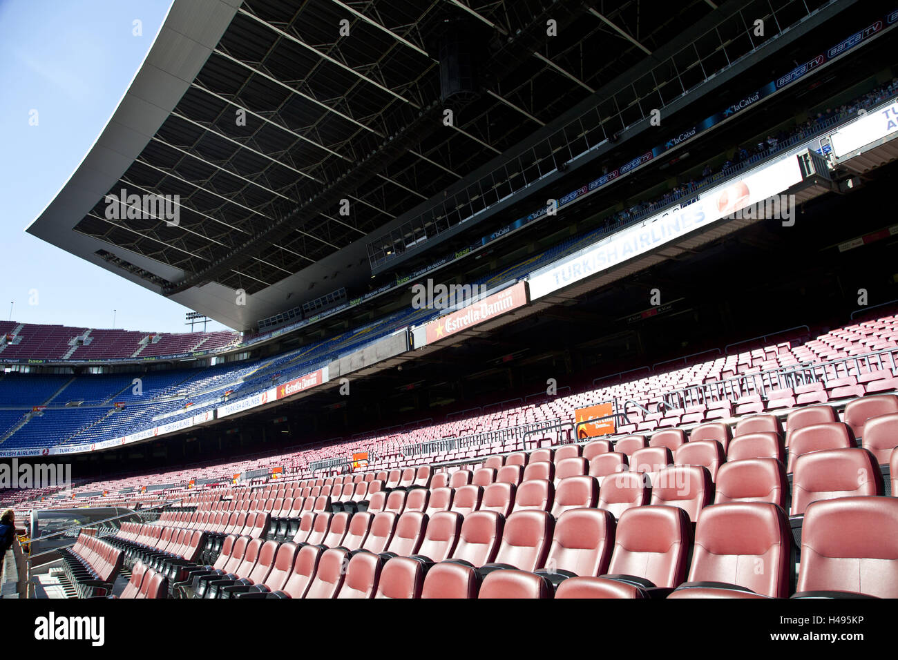 Asientos en el Camp Nou, Barcelona, España, Europa Fotografía de stock -  Alamy