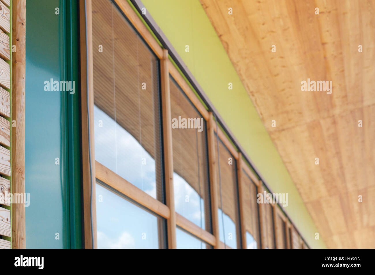 Serie de ventana, de construcción de madera, Foto de stock