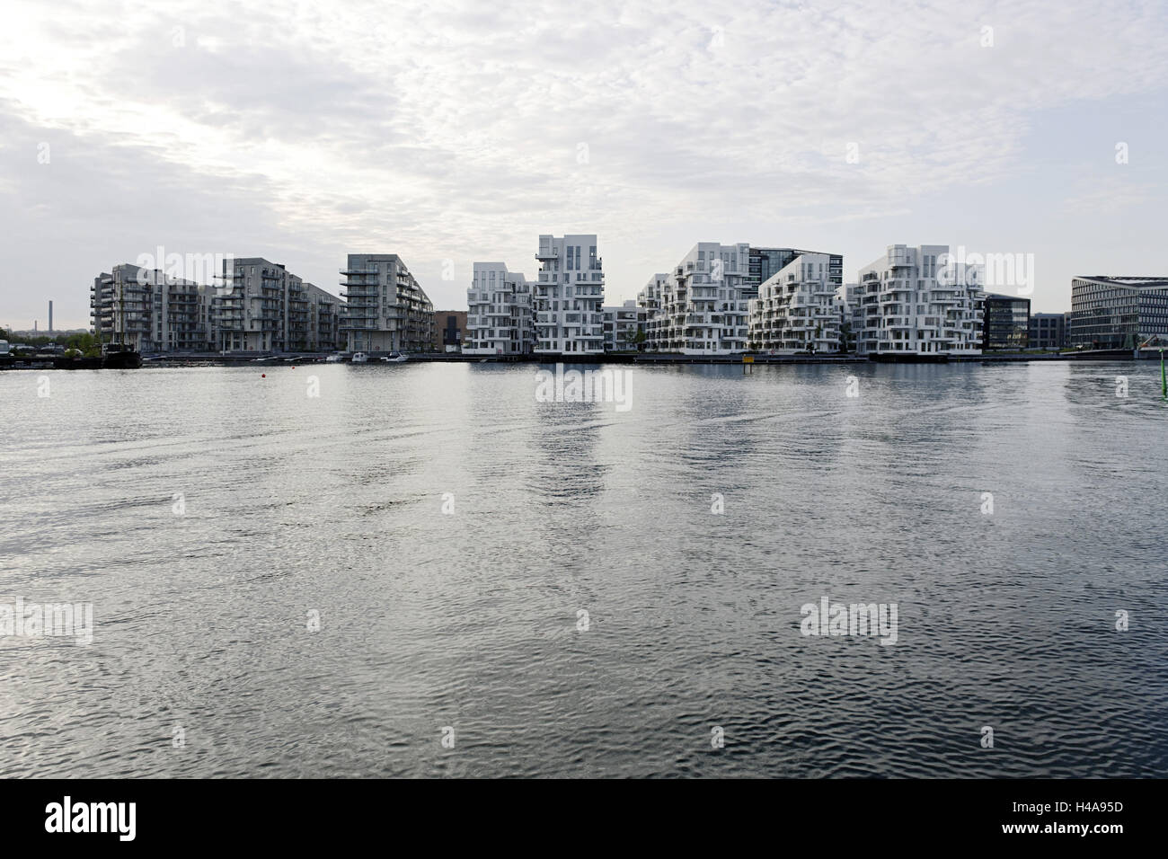 La arquitectura moderna en Vesterbro, Sydhavnen, Copenhague, Dinamarca, Escandinavia, Foto de stock