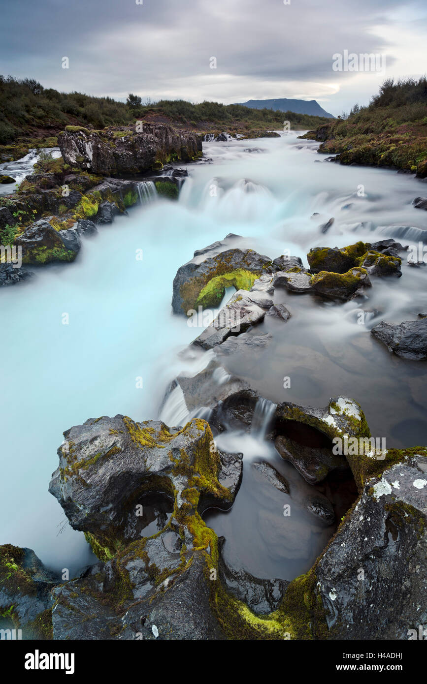 Islandia, Br·arßfoss, Su-urland, cascada, Foto de stock