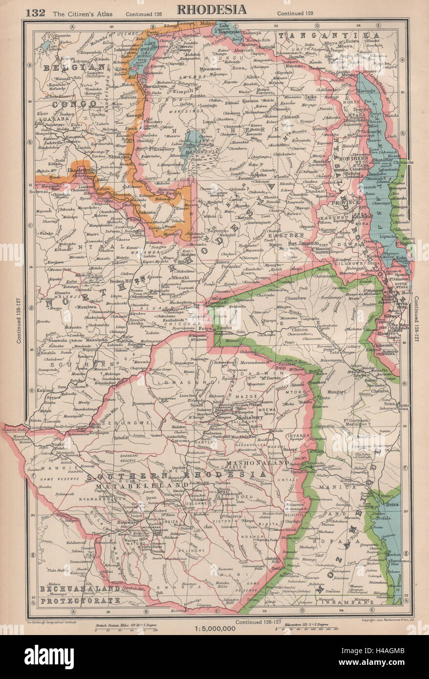 Mapa de rodesia del sur fotografías e imágenes de alta resolución Alamy