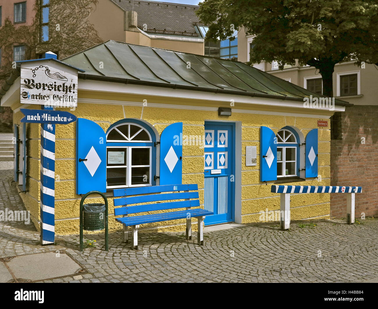 Alemania, la Alta Baviera, Dachau, Información turística Foto de stock